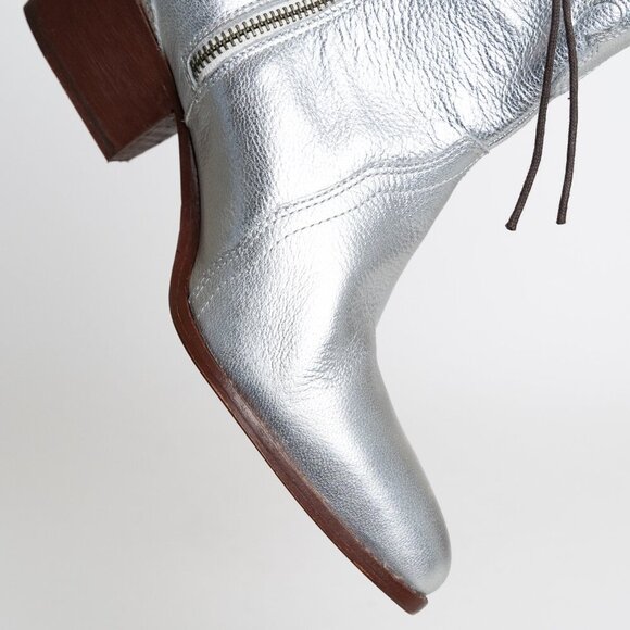 Free People Silver Ankle Boots - Picture 9 of 16